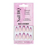 Nail HQ Almond Purple French Nails (24 Pieces)