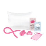 Silver Cloud Fuchsia Heatless Curlers & White Pillowcase