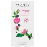 Yardley English Rose Moisturising Solid Soap Bar 3x100g