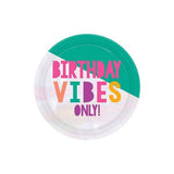 Birthday Vibes Only! Paper Disposable Plates (Pack of 8)