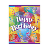 Design: Balloons, Confetti, Swirl, Text. Occasion: Birthday. Carry Handle.