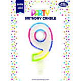 Eurowrap 9 Rainbow Birthday Candle