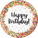 Creative Party Sprinkle Birthday Dinner Plate (Pack of 8)