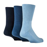 3 Pack Extra Wide Bamboo Diabetic Unisex Socks 12-14