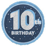 Unique Party Prismatic 10th Birthday Foil Balloon