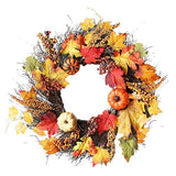 Livingandhome Realistic LED Fall Wreath