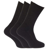 Mens Wool Blend Non Elastic Socks (Pack Of 3) (UK Shoe 6-11)