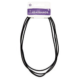 Superdrug Mid Headbands Black 3 Pack