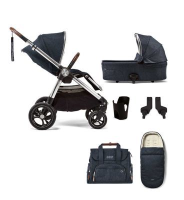 Mamas &amp;amp; Papas Ocarro 6 Piece Essential Bundle - Navy Flannel