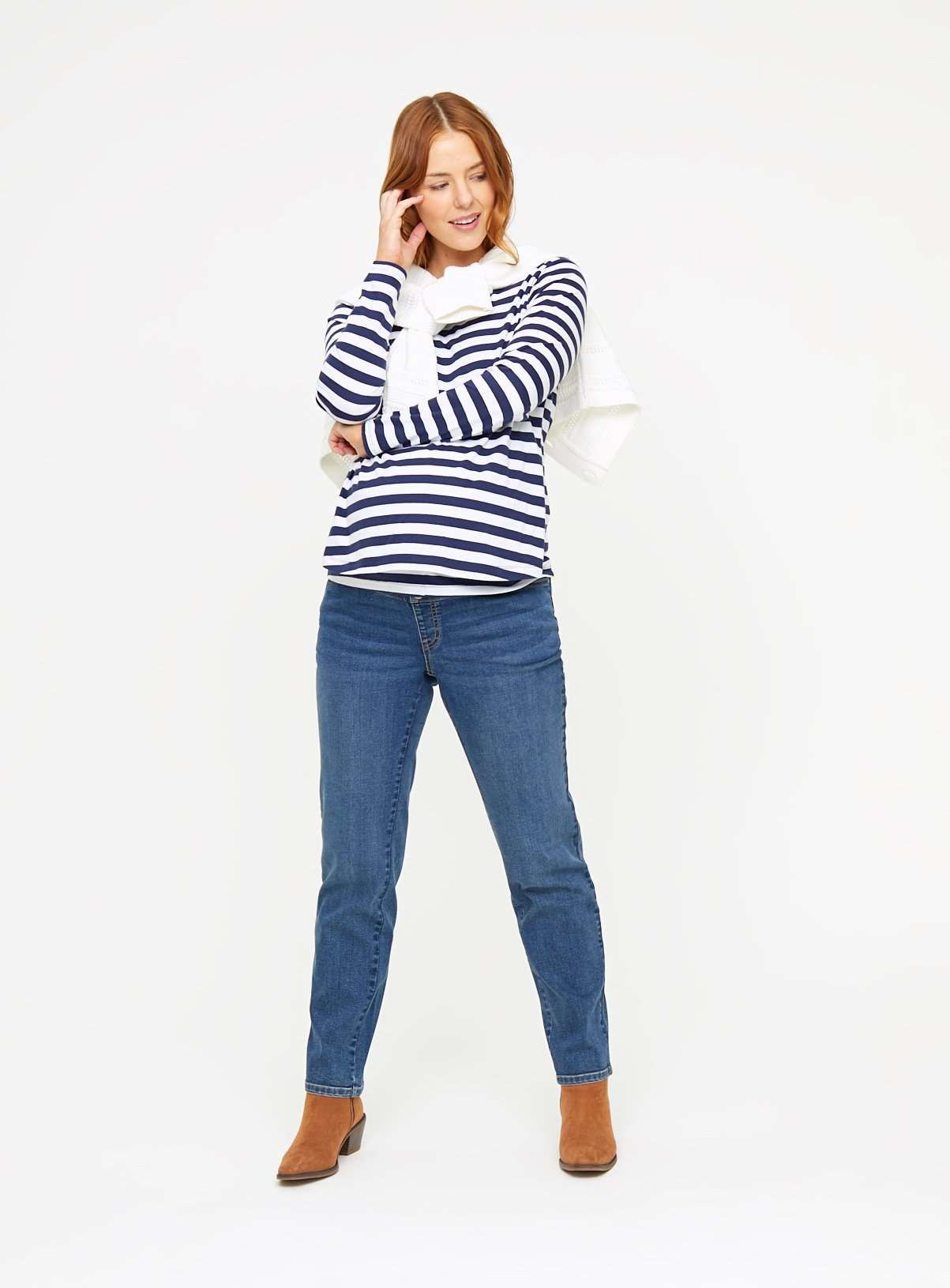 MATERNITY Overbump Straight Leg Denim Jeans  8