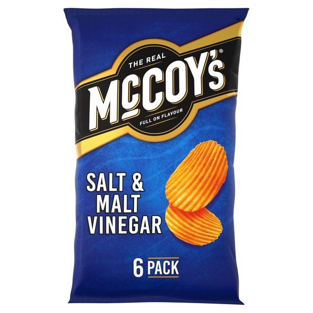 McCoy's Salt &amp;amp; Malt Vinegar Multipack Crisps   6 per pack