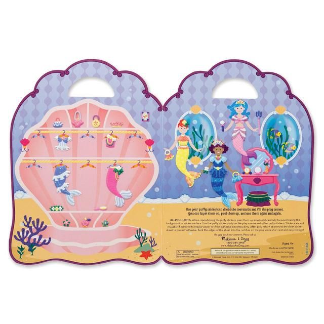 Melissa &amp;amp; Doug Reusable Stickers Mermaid 4yrs+