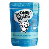 Meowing Heads Supurrr Surf &amp;amp; Turf Wet Cat Food Pouch   100g
