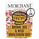 Merchant Gourmet Wholegrain Brown Red &amp;amp; Wild Microwave Rice 250g