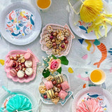Mermaid Shell Recyclable Paper Plates   12 per pack