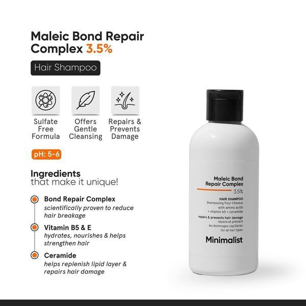 Minimalist Hair Shampoo for Repairing Damaged, Frizzy Hair