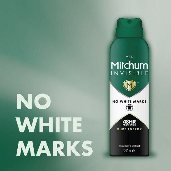 Mitchum Male Invisible Pure Energy Aerosol 200ml