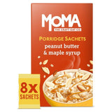 MOMA Peanut Butter &amp;amp; Maple Syrup Jumbo Oat Porridge Sachets Vegan   8 per pack