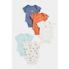 Mothercare Diggers Short-Sleeved Baby Bodysuits - 5 Pack