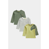 Mothercare Dinosaur Long-Sleeved T-Shirts - 3 Pack