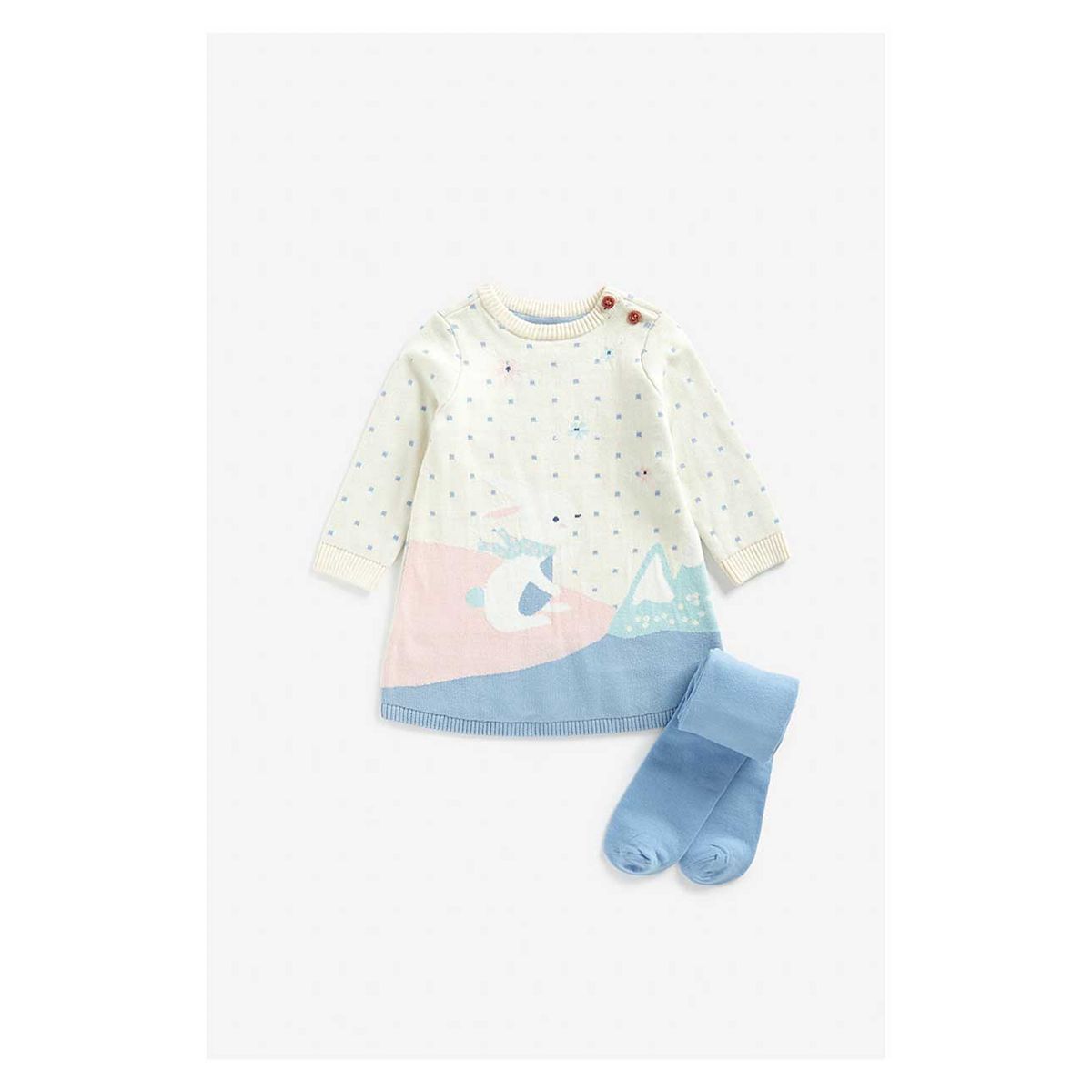 Mothercare Knitted Dress and Tights Set