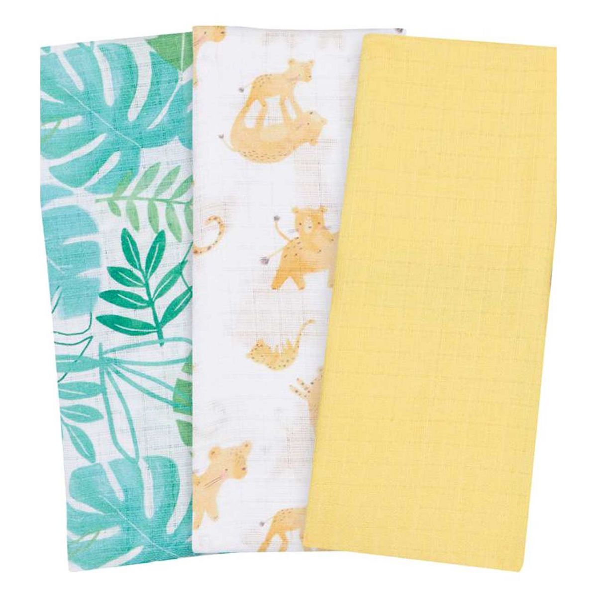 Mothercare Sleepy Safari Muslins 3 Pack