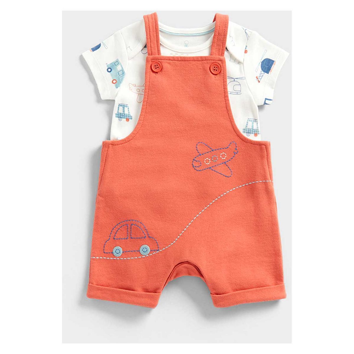 Mothercare Transport Bibshorts and Bodysuit Set