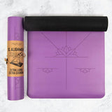 Myga Extra Large Red Alignment Yoga Mat Purple