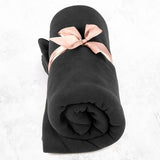 Myga Fleece Yoga Blanket - Grey Black