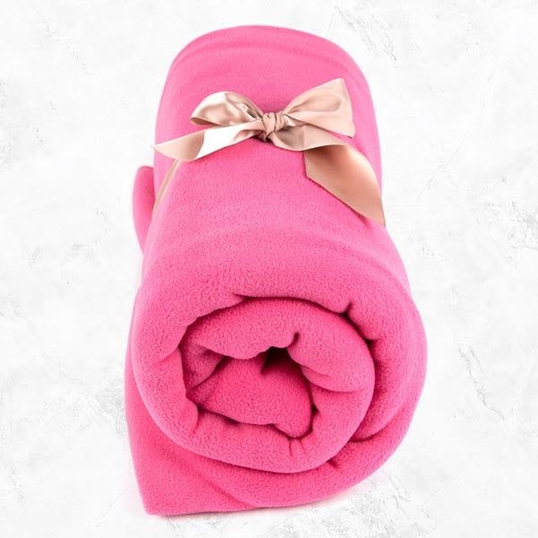 Myga Fleece Yoga Blanket - Grey Pink