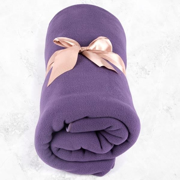 Myga Fleece Yoga Blanket - Grey Purple