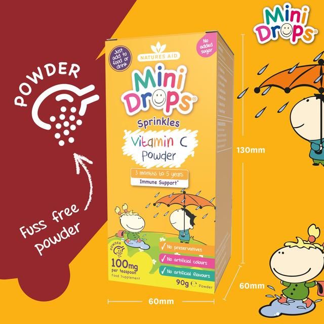 Natures Aid Mini Drops Vitamin C Sprinkles   90g