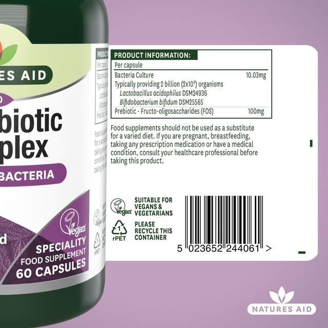 Natures Aid Probiotic Complex Supplement Capsules    60 per pack