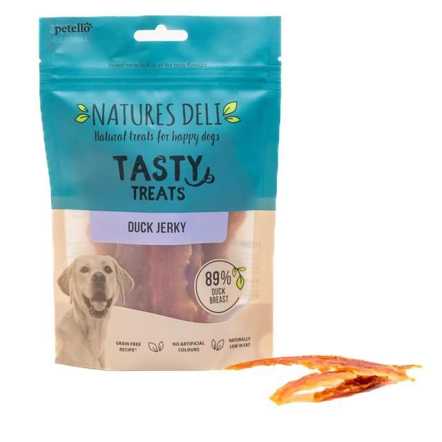 Natures Deli Duck Jerky Dog Treats   100g
