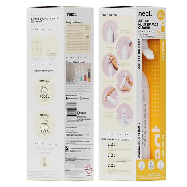 Neat Anti-Bac Multi Surface Refill Starter Pack Mango &amp;amp; Fig   500ml