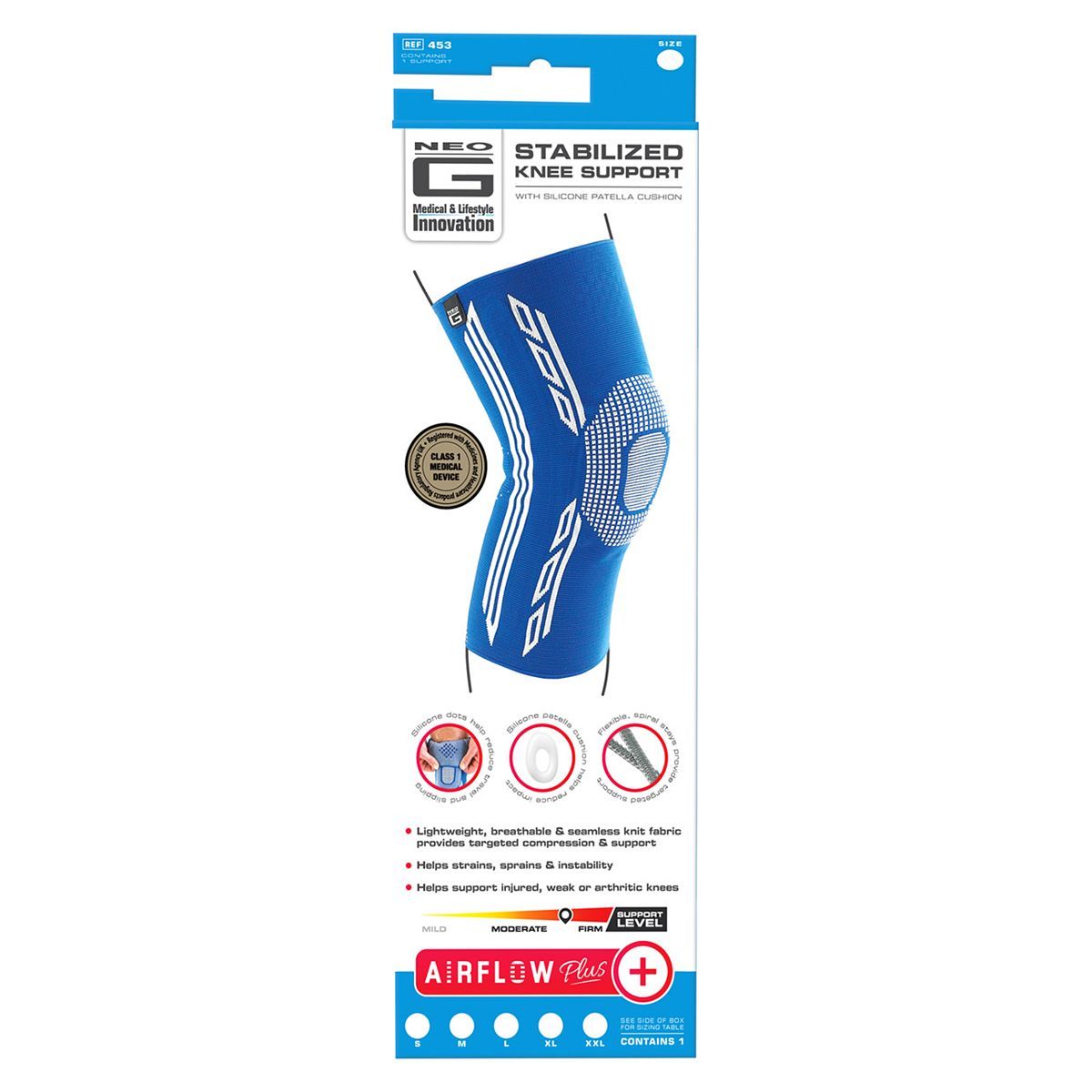 Neo G Airflow Plus Stabilised Knee Support - Large