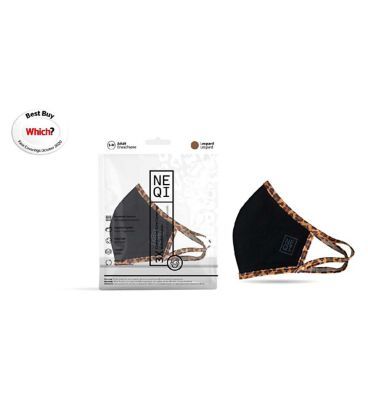 NEQI 3PLY Reusable Face Masks - 3 Pack (Adult S/M - Leopard)