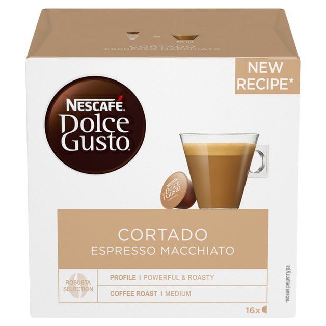 Nescafe Dolce Gusto Cortado Espresso Macchiato Pods   16 per pack