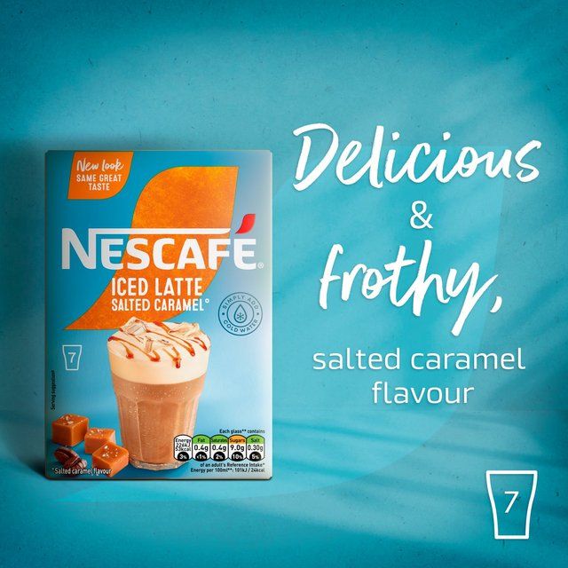 Nescafe Gold Iced Salted Caramel Latte   7 per pack
