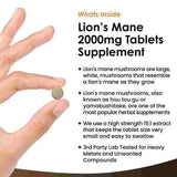New Leaf Lions Mane Mushroom 2000mg