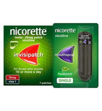 Nicorette Starter Bundle: Nicorette Invisi 25mg Patch 7 &amp;amp; QuickMist 1mg/spray Mouthspray Freshmint 150 sprays