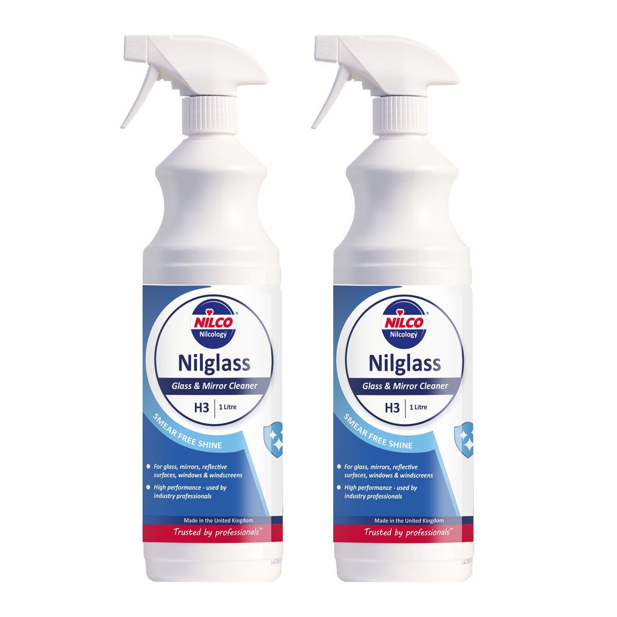 Nilco Nilglass Glass &amp;amp; Mirror Cleaner, 2 x 1L