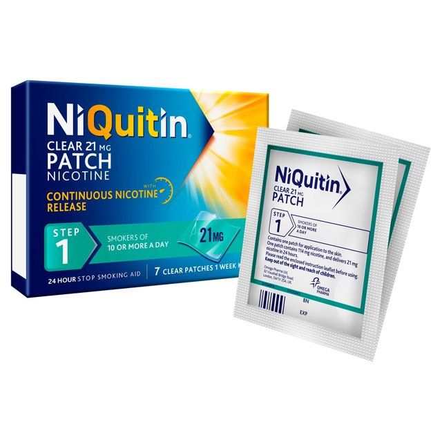 NiQuitin CQ 21mg Clear Patch Step 1   7 per pack