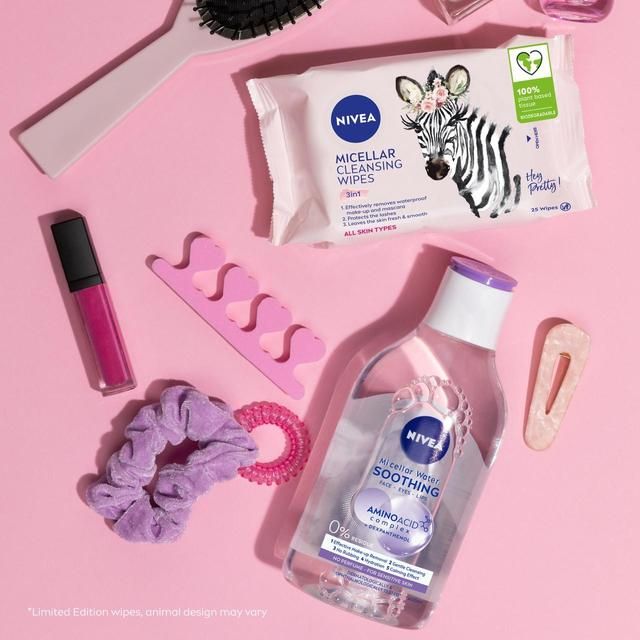 NIVEA Biodegradable 3 in 1 Micellair Micellar Cleansing Face Wipes   25 per pack