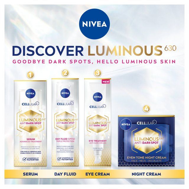 NIVEA Cellular Luminous 630 Anti-Dark Spot Day Cream Face Moisturiser SPF50   40ml