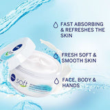 NIVEA Soft Moisturiser Cream for Face, Hands &amp;amp; Body, 300ml