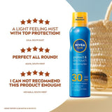 NIVEA SUN Protect &amp;amp; Dry Touch SPF 30 Mist Sunscreen Spray   200ml