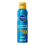 NIVEA SUN Protect &amp;amp; Dry Touch SPF 50 Mist Sunscreen Spray   200ml
