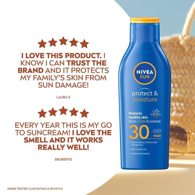 NIVEA SUN Protect &amp;amp; Moisture SPF 30 Sun Lotion     200ml