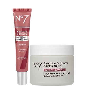 No7 Restore &amp;amp; Renew MULTI ACTION Day Cream &amp;amp; Serum Bundle